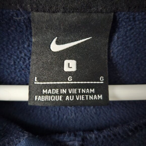 Nike University of Michigan Wolverines Hoodie Large Blue Yellow Polyester Size L - Picture 3 of 15